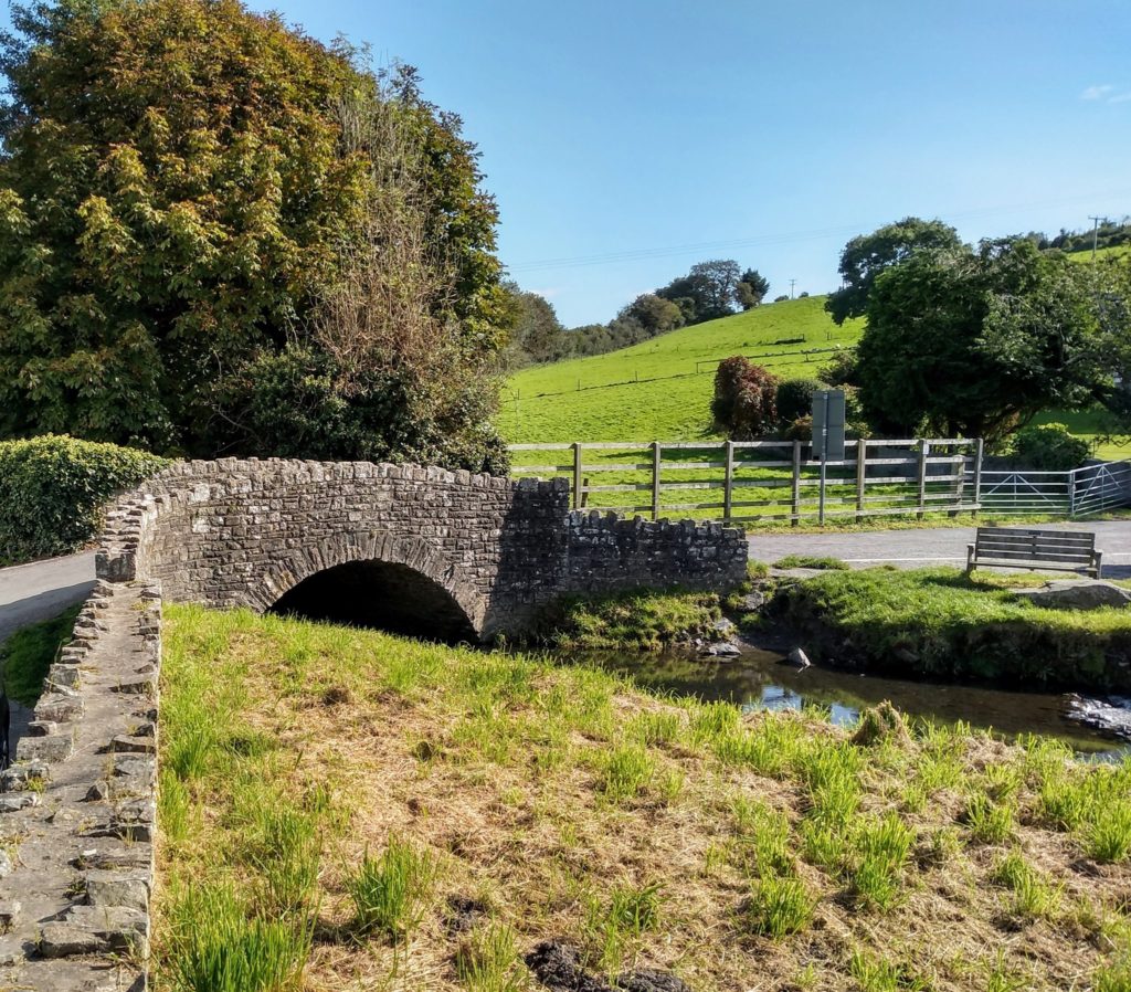 Beautiful bridge over river in Bishops Tawton countryside
